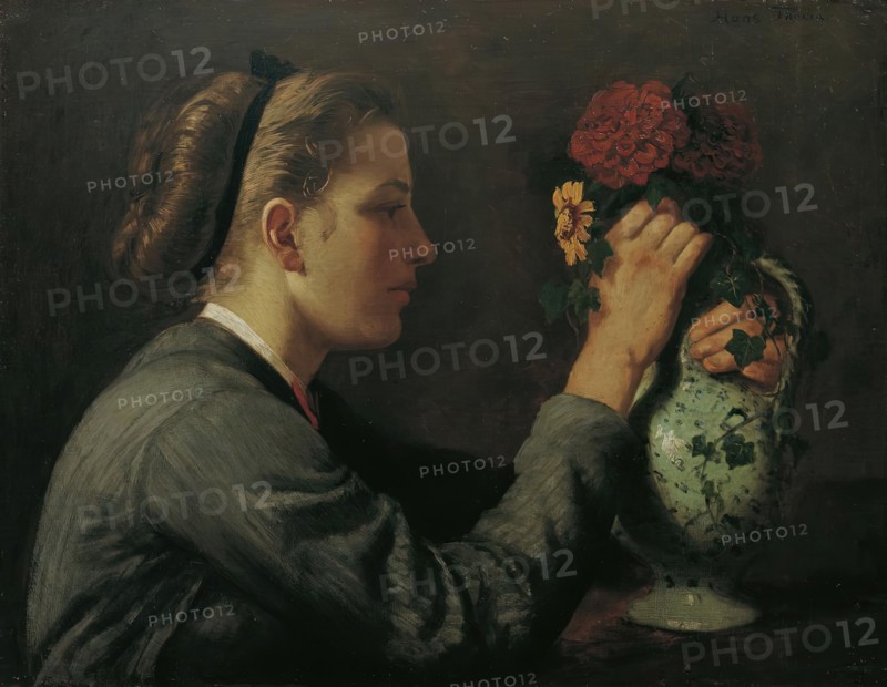 Agathe Thoma, the artist’s sister, c1868. Creator: Hans Thoma.