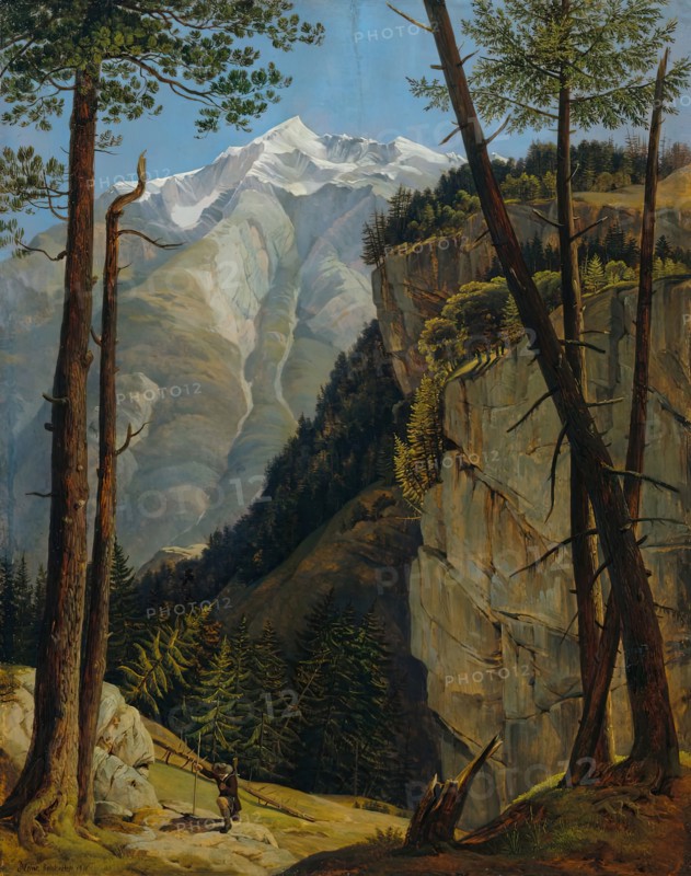 The Watzmann from the Wimbachtal, 1818. Creator: Heinrich Reinhold.