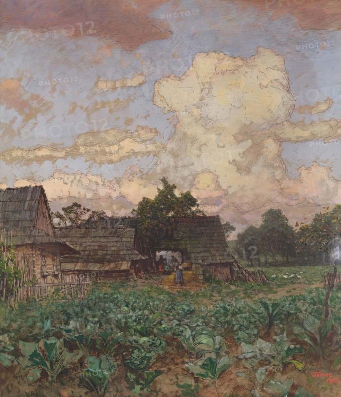 Farm in Silesia, 1913. Creator: Jindrich Tomec.