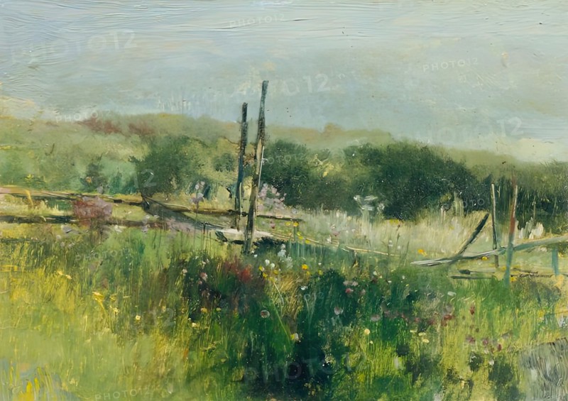 Meadow with fence, c1870/1880. Creator: Johann Till.