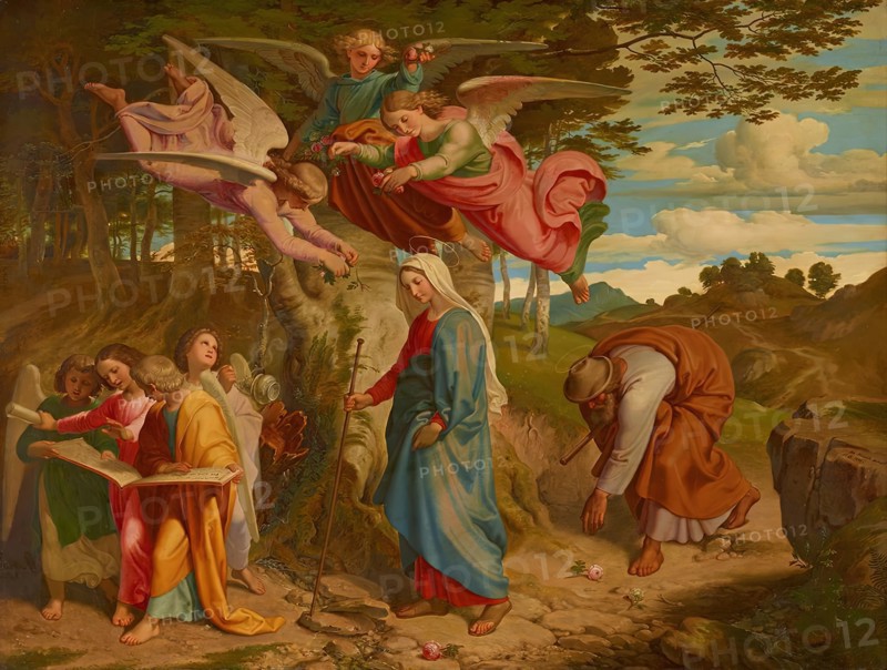 Mary’s passage across the mountains, 1841. Creator: Joseph von Fuhrich.