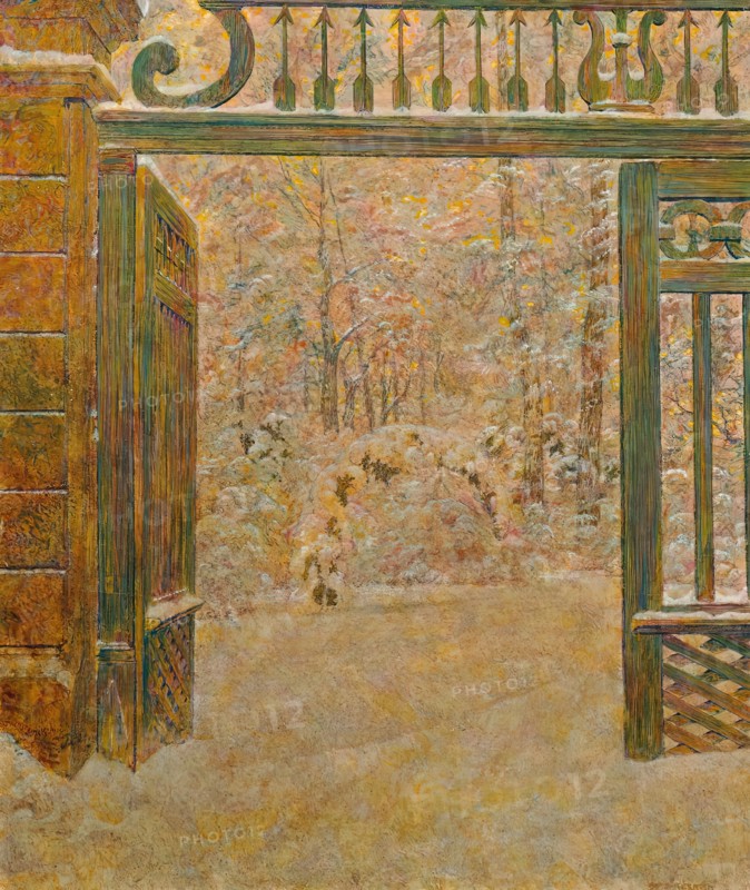 Winter in the Park, 1925. Creator: Leopold Blauensteiner.