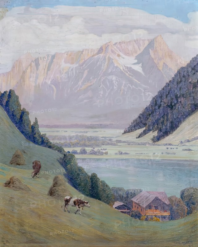 Mountain lake, 1911. Creator: Max Kahrer.