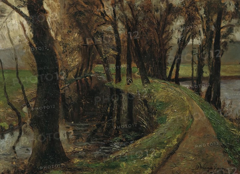 Avenue by the pond, 1906. Creator: Olga Wisinger-Florian.