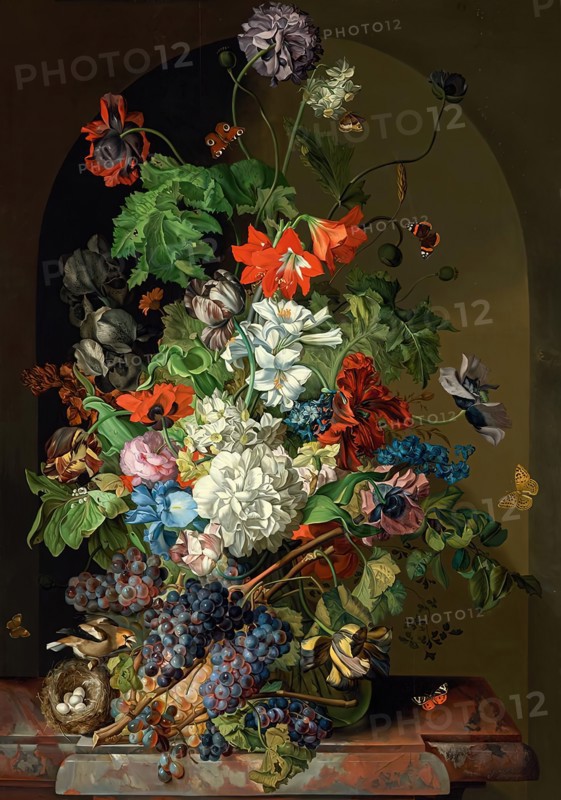 Flower still life, 1830. Creator: Sebastian Wegmayr.