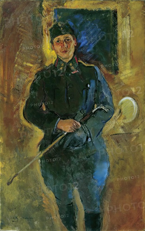 Otto von Aichelburg-Zossenegg as a cavalry lieutenant, 1916. Creator: Anton Kolig.