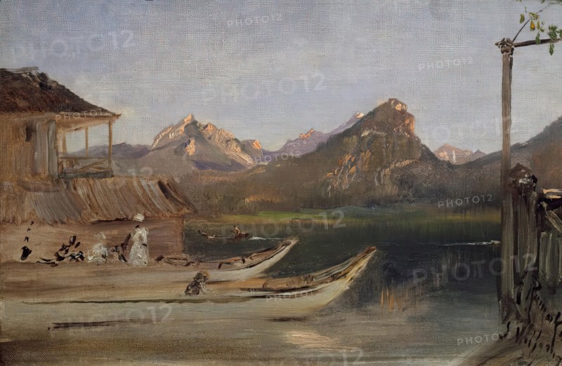 At Lake Wolfgangsee, 1877. Creator: Anton Romako.