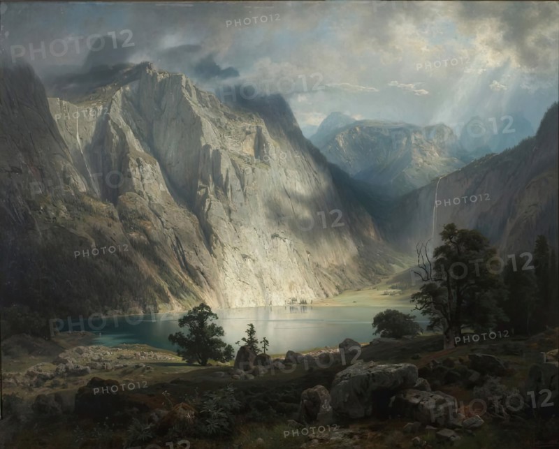 Obersee near Berchtesgaden, 1858. Creator: August Wilhelm Leu.