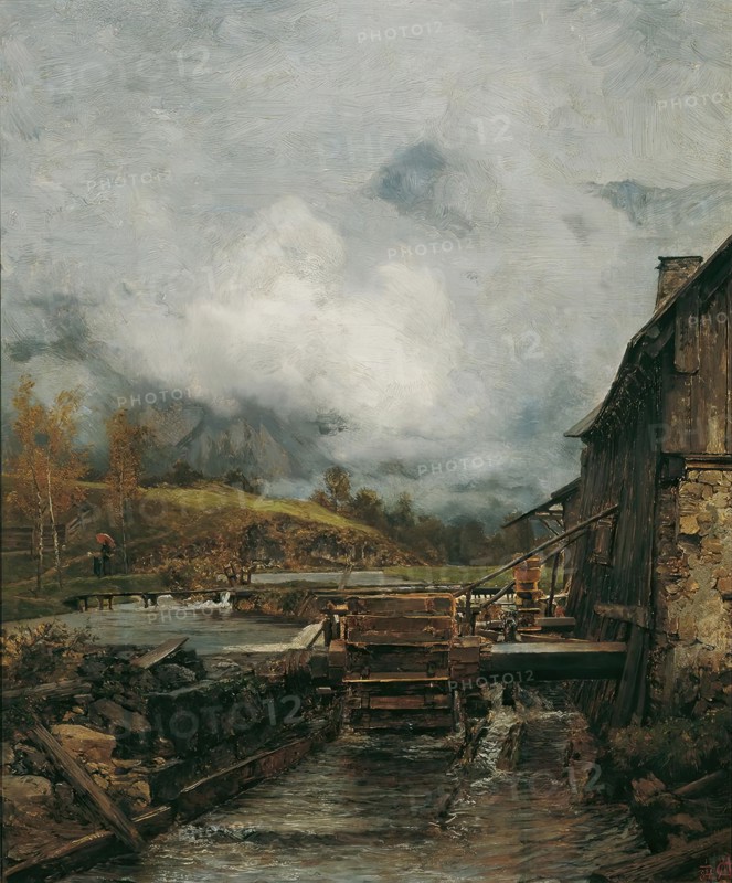 Watermill in Goisern (after Emil Jakob Schindler), 1884. Creator: Carl Moll.