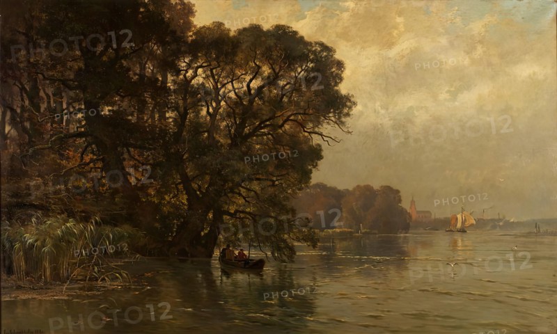 The Scheldt near Wettern (Belgium), 1880. Creator: Edmond de Schampheleer.