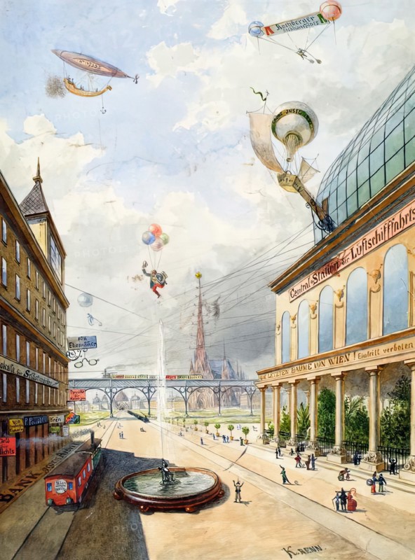 Vienna in a hundred years, 1887. Creator: Edmund-Frédéric-Arthur Krenn.
