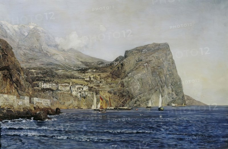 Coastal landscape in Dalmatia, 1890. Creator: Emil Jakob Schindler.