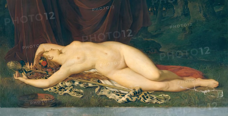 Sleeping Bacchante, 1868. Creator: Eugen Felix.