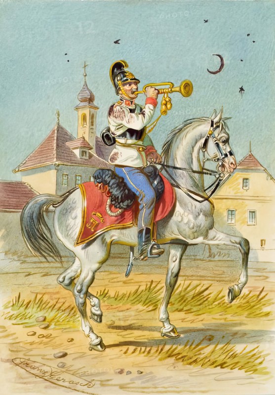 Soldier on horseback, undated. Creator: Franz Gerasch.