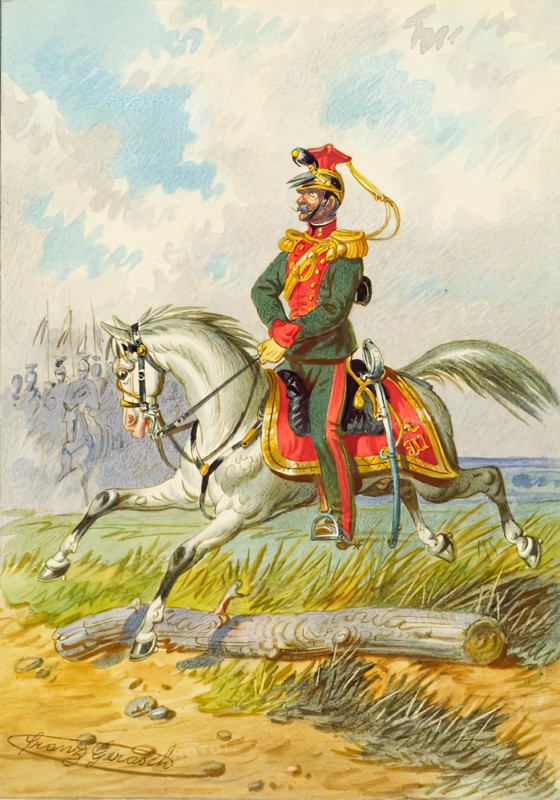 Soldier on horseback, undated. Creator: Franz Gerasch.