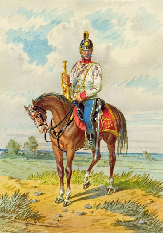 Soldier on horseback, undated. Creator: Franz Gerasch.
