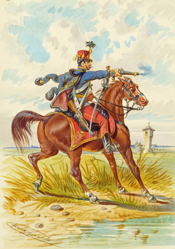 Soldier on horseback, undated. Creator: Franz Gerasch.