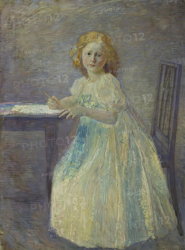 Girl in white dress, 1902. Creator: Franz Jaschke.