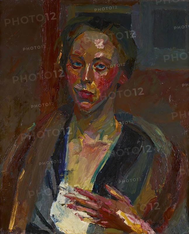 The Swedish painter Ella Wanner, 1912. Creator: Franz Wiegele.