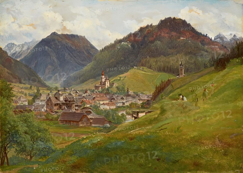 View of Eisenerz, 1839. Creator: Friedrich Loos.