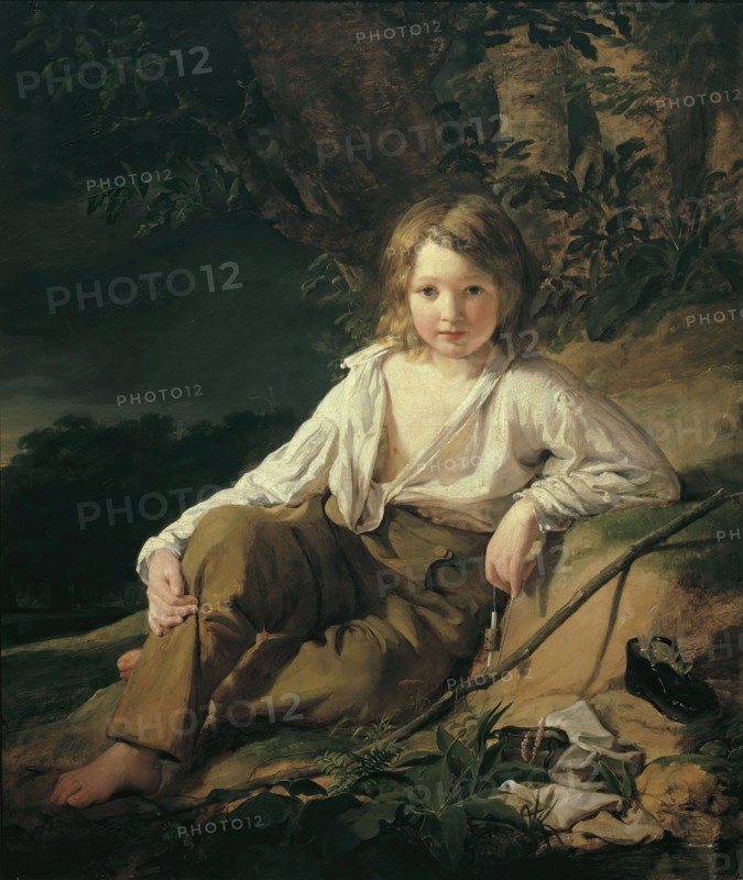 A fishing boy, 1830. Creator: Friedrich von Amerling.