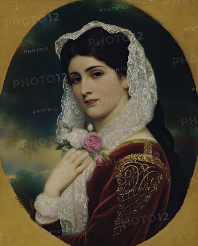 Female study head, 1869. Creator: Georg Martin Ignaz Raab.