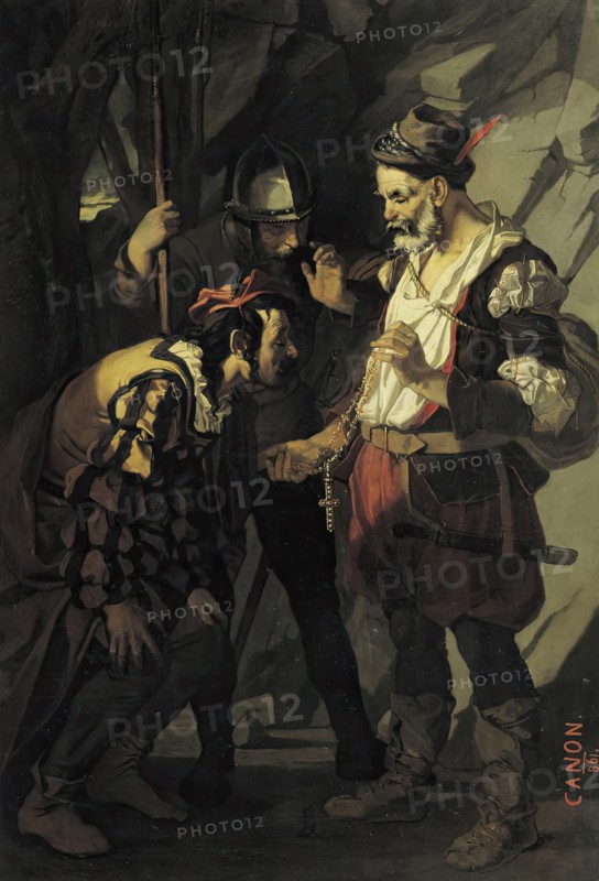 Abruzzo robbers, 1861. Creator: Hans Canon.