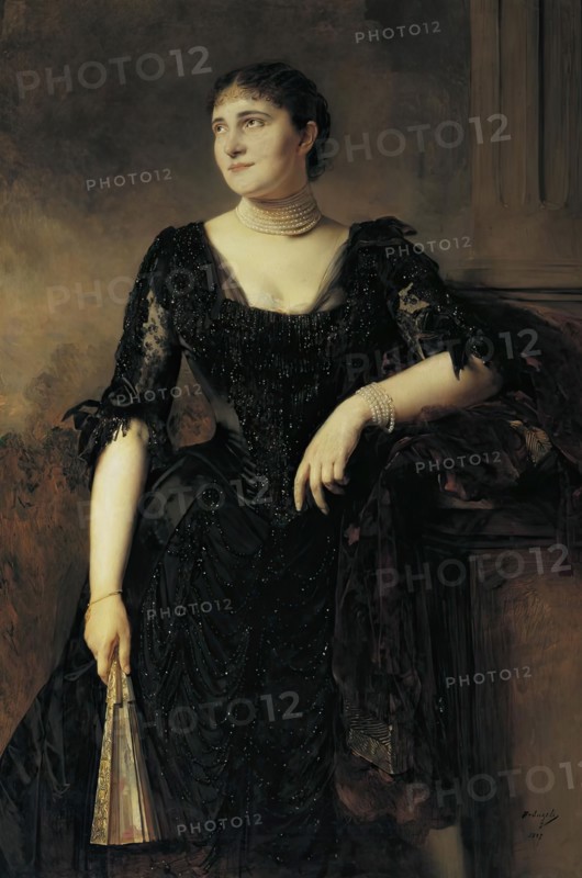 Portrait of a lady, 1887. Creator: Heinrich von Angeli.
