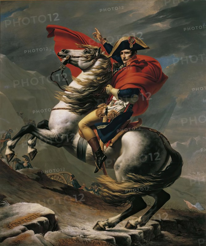 Napoleon at the Great St. Bernard Pass, 1801. Creator: Jacques-Louis David.