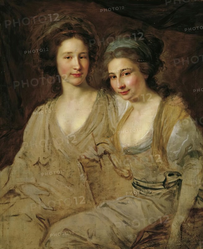 The Countesses Zoe Tomatis and Adelaide von Tomatis, 1788-1789. Creator: Johann Baptist Lampi I.