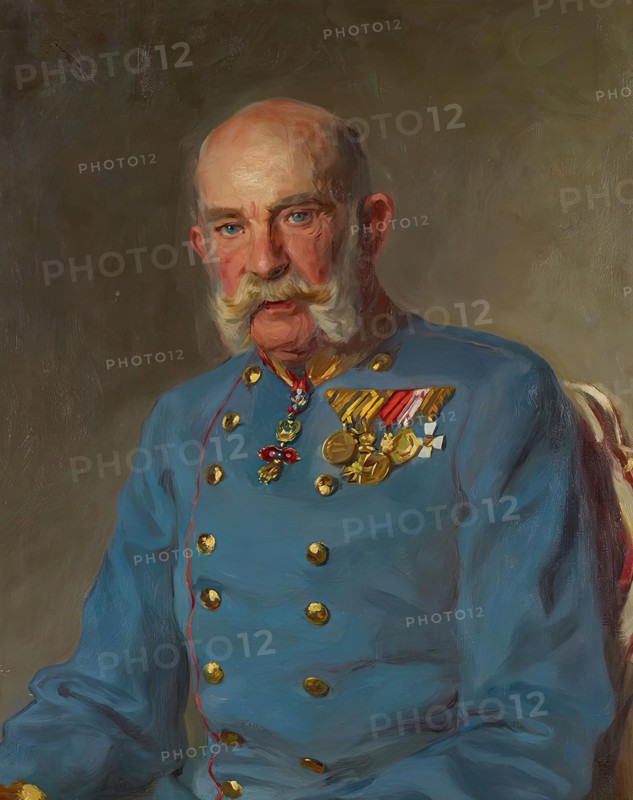Emperor Franz Joseph I in the uniform of an Austrian field marshal, 1916. Creator: John Quincy Adams.