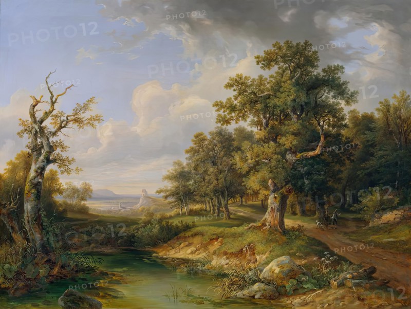 Forest excursion near Mödling, 1850. Creator: Josef Altenkopf.