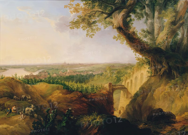 View of the capital and residential city of Vienna from the vantage point near Nussdorf, 1822. Creator: Joseph Fischer.