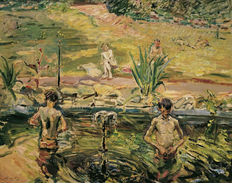 Bathing boys, 1911. Creator: Max Slevogt.