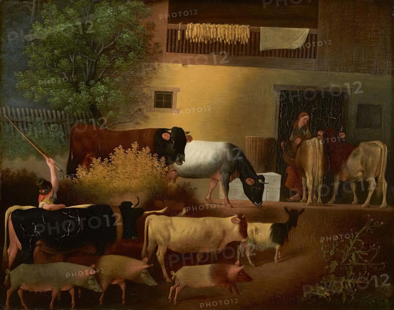 The return of the herd, 1844. Creator: Michael Neder.
