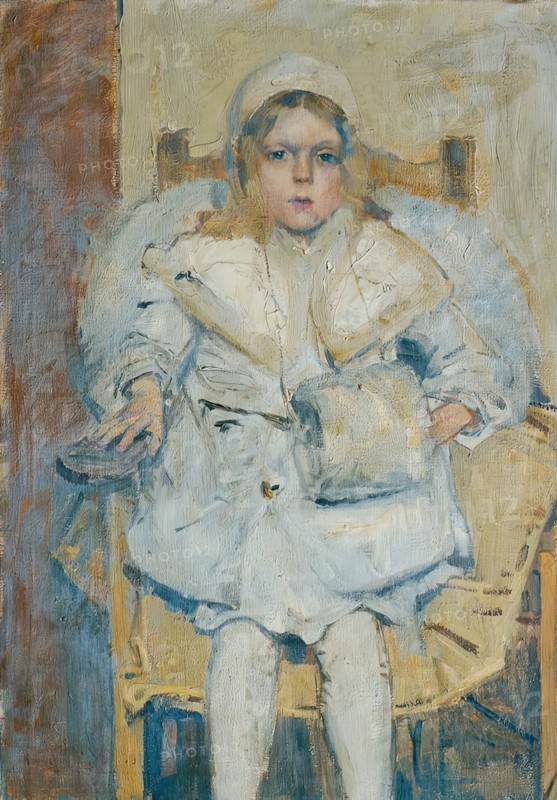 Portrait of a girl, 1905. Creator: Theodor Hummel.