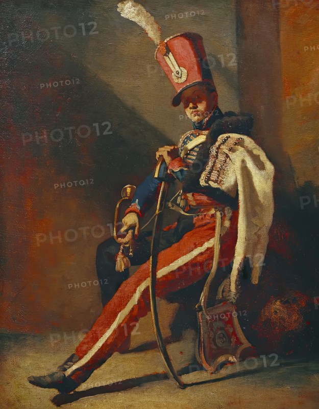 The trumpeter of the Orleans Hussars, 1813/1814 . Creator: Theodore Gericault.