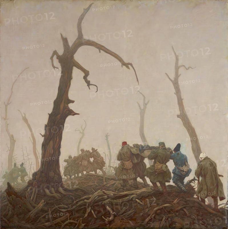 Transporting the wounded, 1916. Creator: Wilhelm Dachauer.
