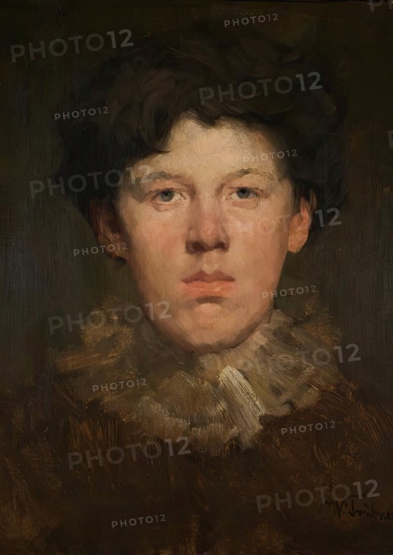 Boy with neck ruff, 1871. Creator: Wilhelm Trübner.