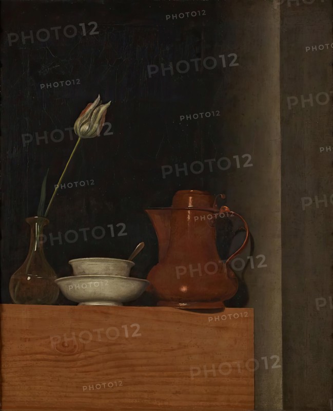 Still life with jug and tulip, 1754. Creator: Anna Maria Punz.