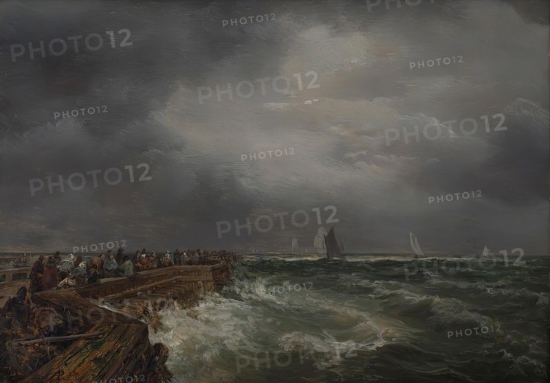 Harbour piece, (1859?). Creator: August Piepenhagen.