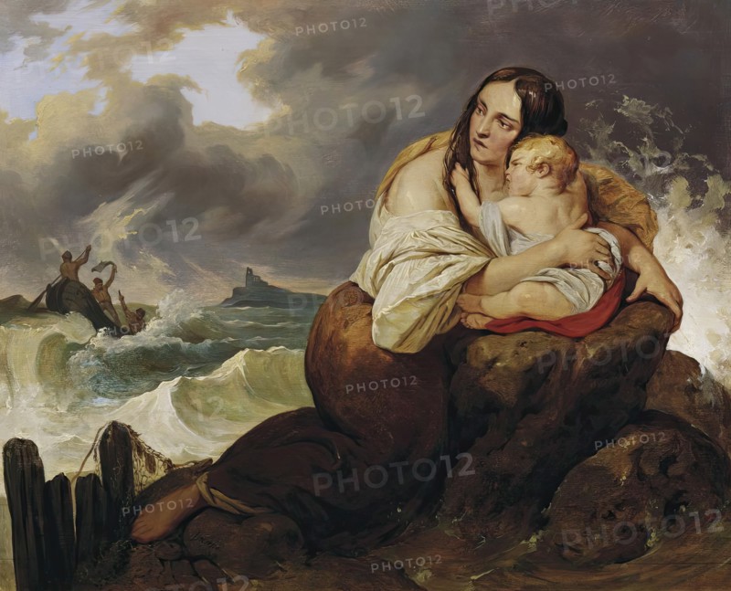 The castaway, 1837. Creator: Josef Danhauser the Younger.