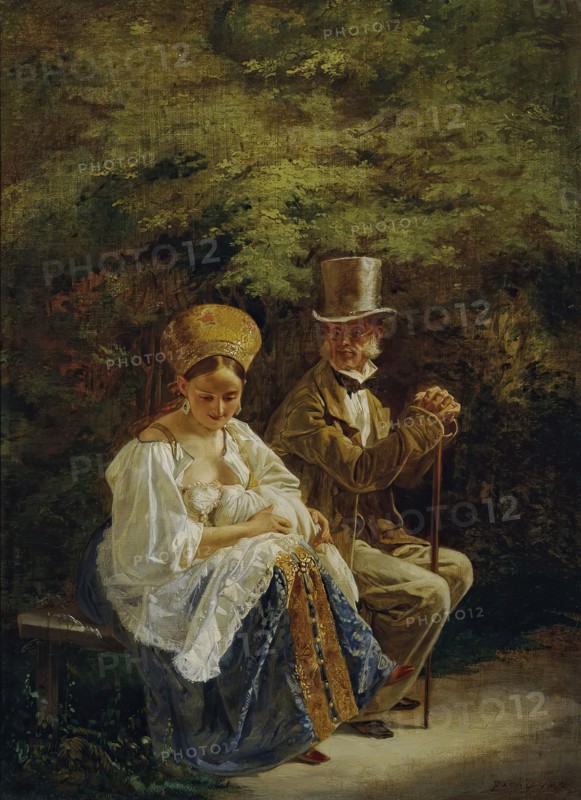 The old Hagestolz, 1847/1850. Creator: Mihaly Zichy.