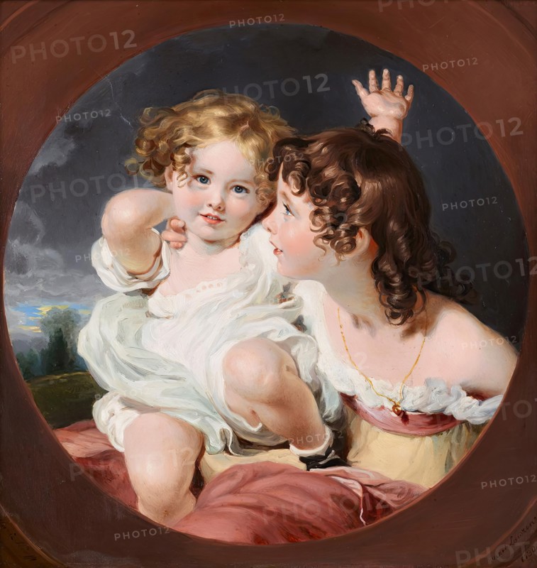 Two little girls, 1830. Creator: Marie Krafft.