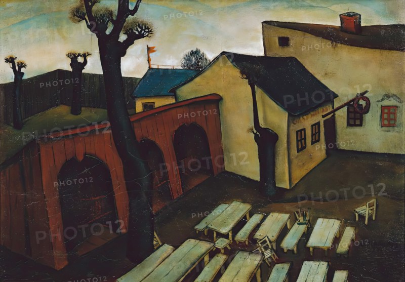 Inn in the suburbs, 1927. Creator: Viktor Planckh.