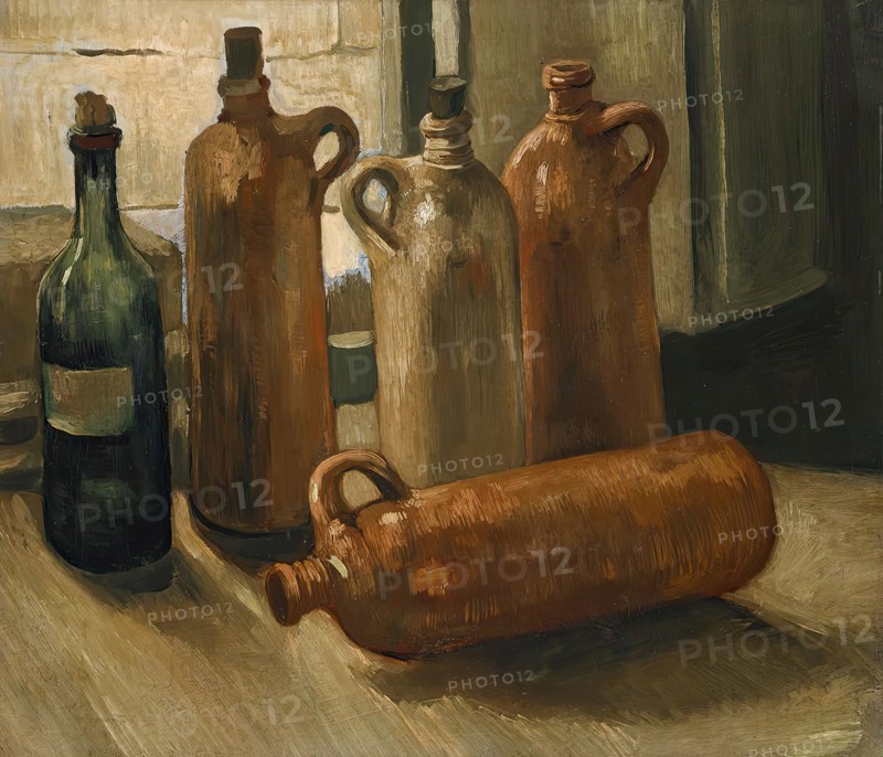Still life with five bottles, 1884. Creator: Vincent van Gogh.