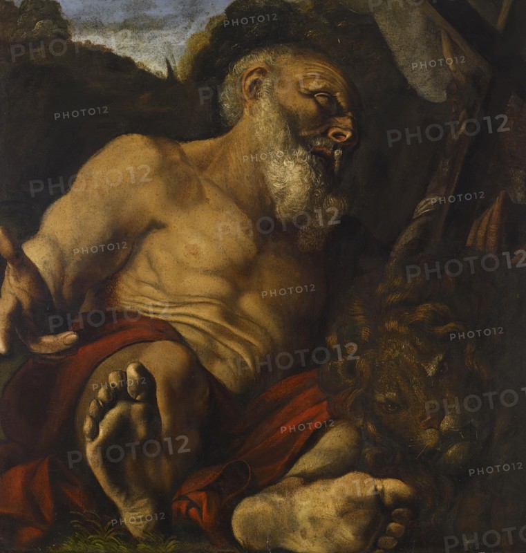 Saint Jerome in the Wilderness, c1620-1630. Creator: Angelo Caroselli.