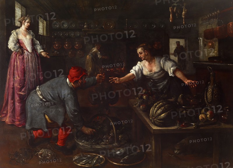 Venetian Kitchen Interior, c1600. Creator: Dirck de Vries.