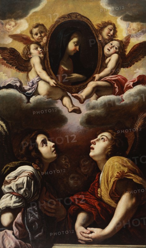 Flying and Adoring Angels, 1613-1614. Creator: Domenico Fetti.