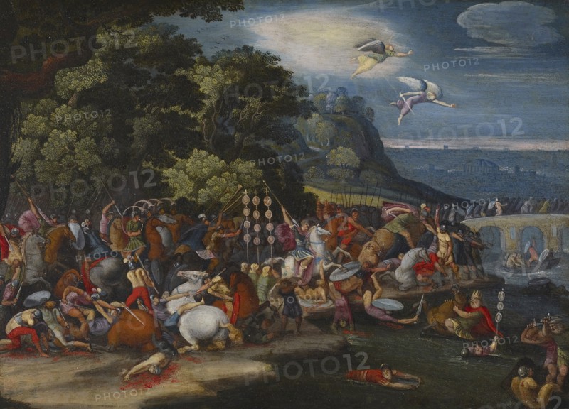Constantine the Great at the Milvian Bridge, c1640. Creator: Unknown.